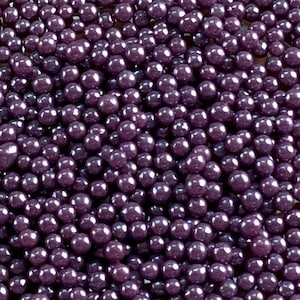 Pearlized Purple 4mm Bead Sprinkles approx 4oz jar