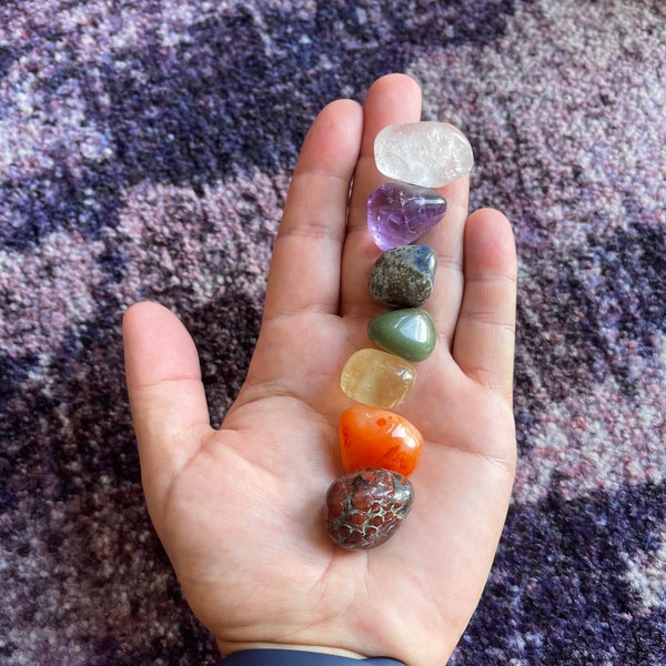 7 Chakra Tumbled Stone Set, Chakra Stones