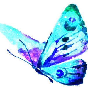 Galaxy Butterfly Temporary Tattoo