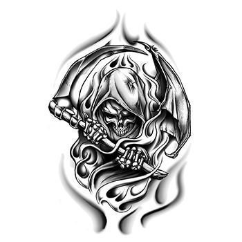 Grim Reaper Tattoo - Etsy Grim Reaper Tattoo - Etsy