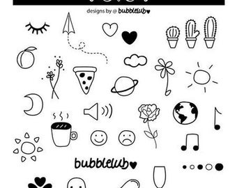 Tiny Tats No. 5 Temporary Tattoos - Etsy