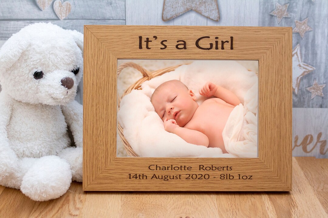 Personalised New Baby Engraved Photo Frame Ideal as a Etsy
