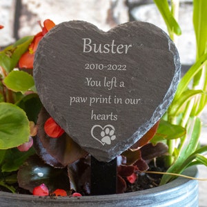 Personalised Pet Cat Memorial Plaque - Personalised Pet Grave Marker