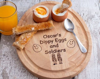 Personalised  Dippy Egg Board  - Breakfast Board- Choice of Shape