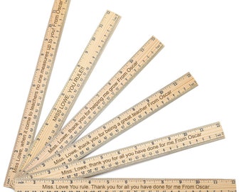 Personalised Teacher Solid Wooden Ruler