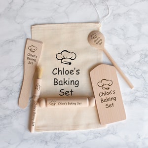 Personalised Childrens Baking Set - Perfect For A Mini Star Baker - Choice Of Designs