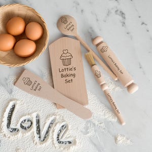 Personalised Kids Baking Set: Mini Chef Gift with Cotton Bag
