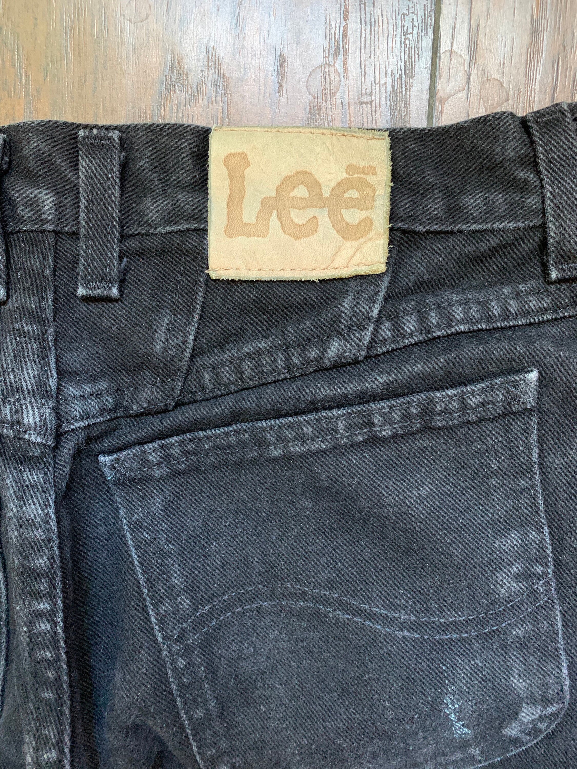 Vintage Jeans High Waisted Mom Jean Black Lee | Etsy