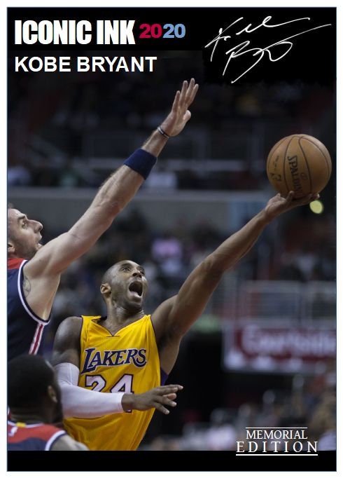 Iconic Ink Autographs Kobe Bryant Iconic Ink 2020 Novelty Facsimile Autograph. Memorial ...