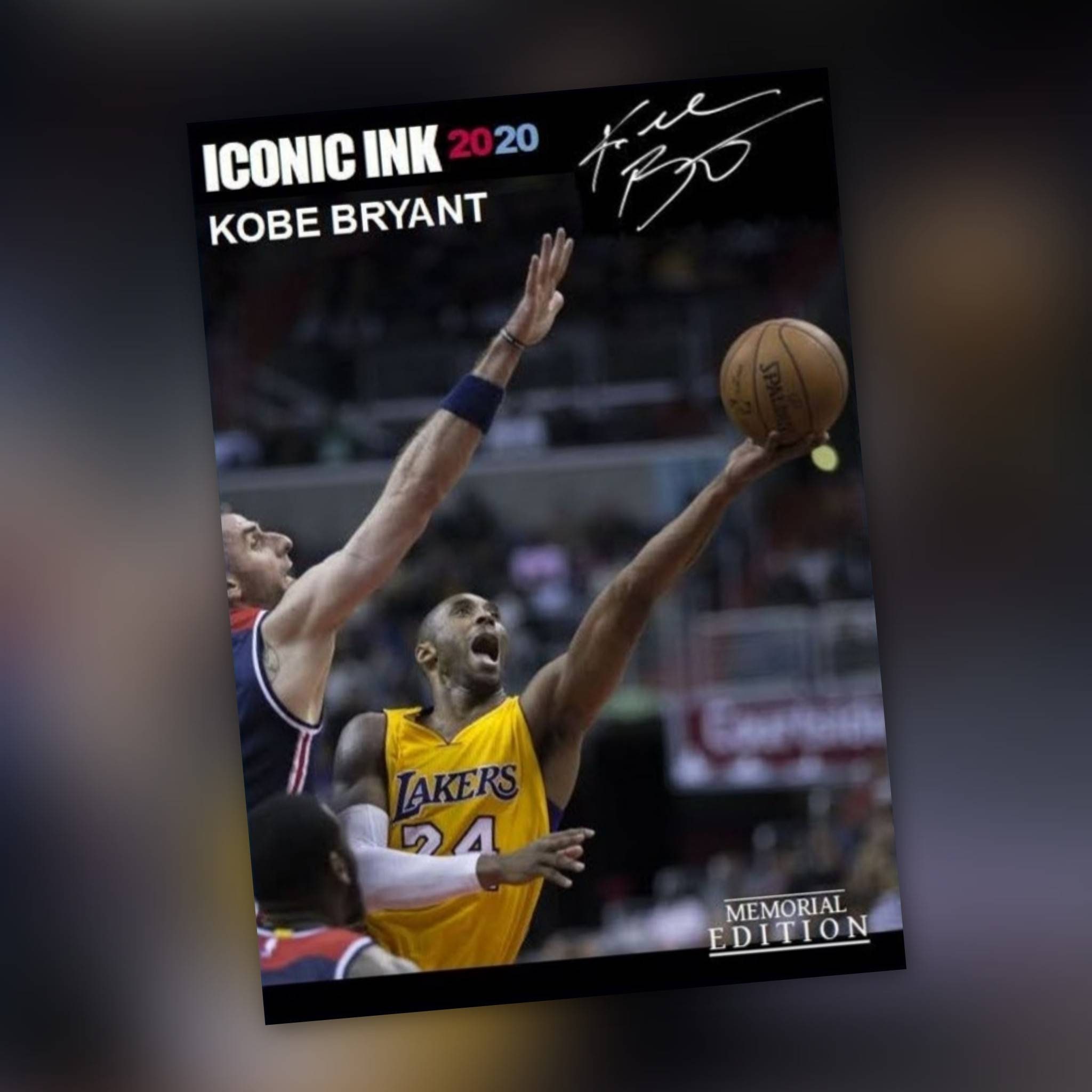 Iconic Ink Autographs Kobe Bryant Iconic Ink 2020 Novelty Facsimile Autograph. Memorial ...