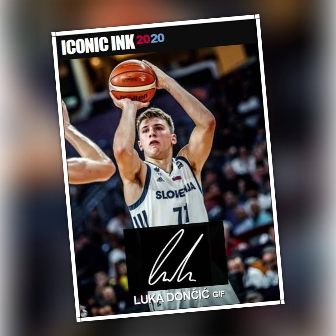 Iconic Ink Autographs Luka Doncic Iconic Ink 2020 Facsimile Autograph Card - Etsy