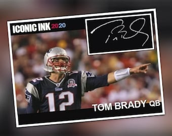 Tom BRADY: Facsimile Iconic Ink 2020 Autograph Novelty Card. FREE shipping!