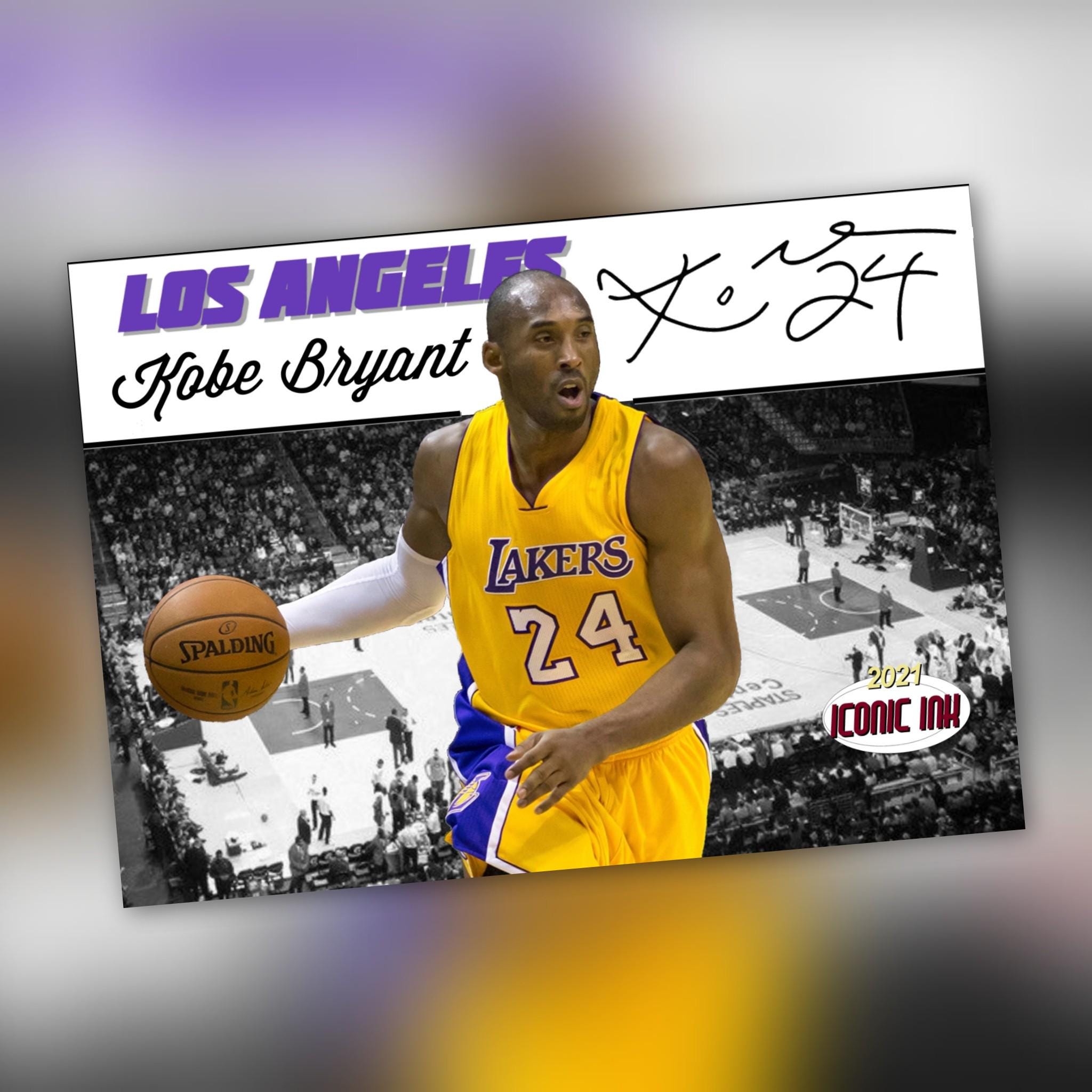 Kobe Bryant Iconic Ink 2021 Novelty Facsimile Autograph. Memorial