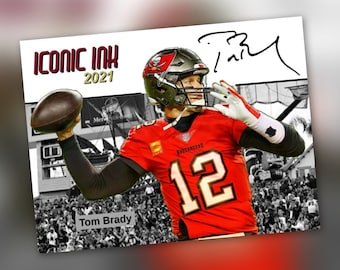Tom BRADY: Facsimile Iconic Ink 2021 Autograph Novelty Card. FREE shipping!