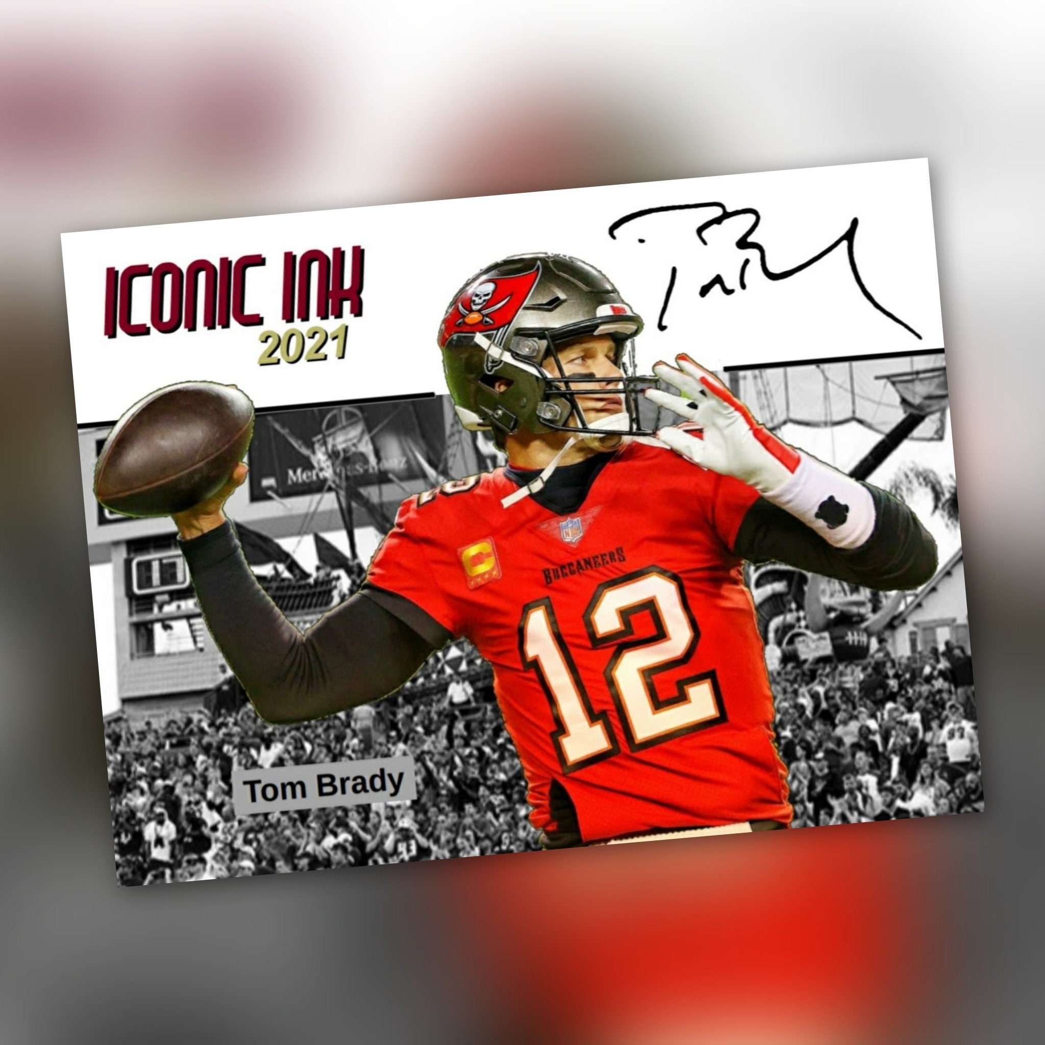 Tom Brady Facsimile Autograph Novelty Card: Iconic 2021 - Etsy
