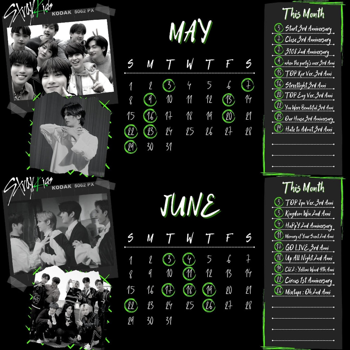 Stray Kids 2023 Calendar DIGITAL DOWNLOAD Etsy Canada