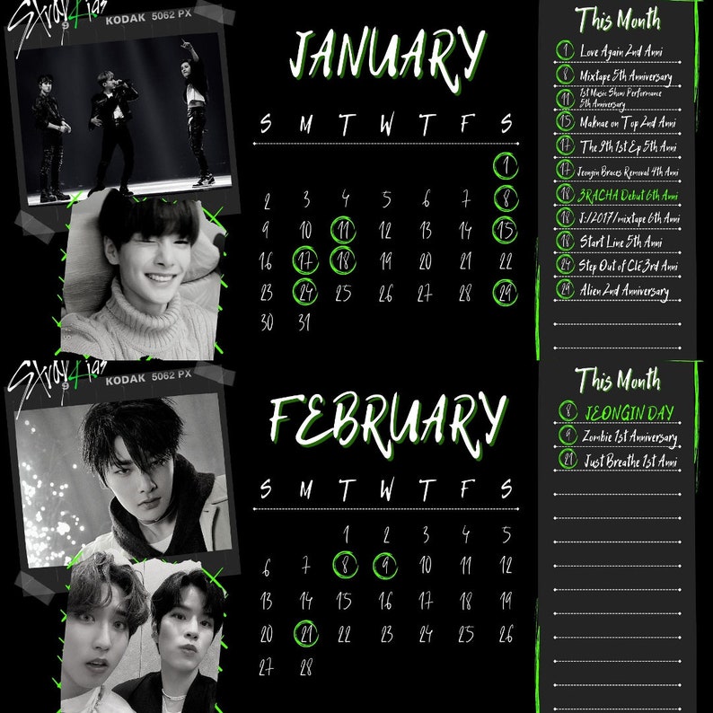 Stray Kids 2025 Calendar DIGITAL DOWNLOAD Etsy Hong Kong