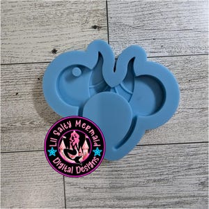 Maleficent Mickey Ears Keychain, Disney Keychain, Resin Silicone Mold, Evil Silicone Mold, Maleficent Resin Mold