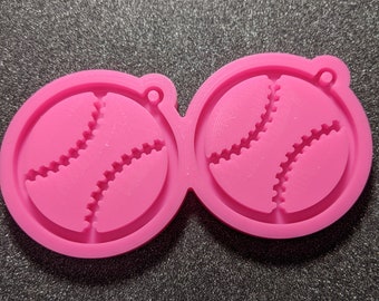 Baseball Earrings Keychain Resin Silicone Mold