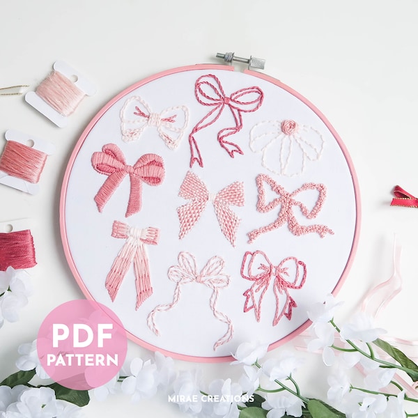 Full Beginner Embroidery PDF Pattern + Stitch Guide | Basic Embroidery Stitches Tutorial | Embroidery Pattern | PDF Digital Download