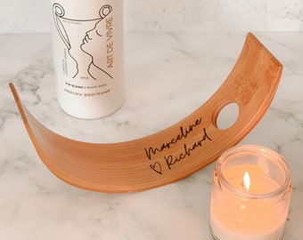 Personalized Moon Wine Holder | Gifts for Her | Unique Christmas Gift| Floating Wine Bottle Holder | Gift for Couples