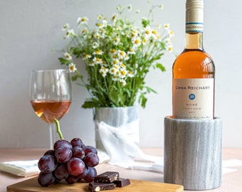 Porte-bouteille de vin | Refroidisseur à vin en marbre | Cadeau de pendaison de crémaillère | Cadeau pour couple