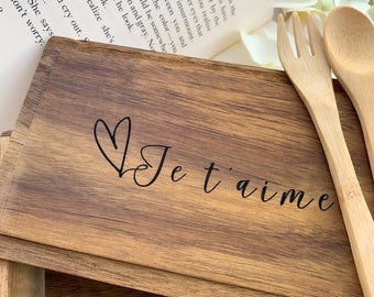 Je t'aime Bento Lunch Box | Gift For Him | Gift For Her | Birthday Gift For Love | Romantic Gift | Gift For French Lovers