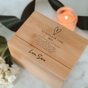 52 Weeks of Love Box : Personalized Birthday Gift for Him | Gifts for Him | Gifts For Her | Anniversary Gifts | Gifts for Lovers