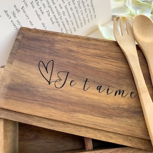 Je t'aime Bento Lunch Box Gift For Him Gift For Her Birthday Gift For Love Romantic Gift Gift For French Lovers image 1