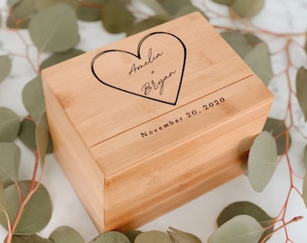 Unique Valentine's day Gift |  Personalized Memory Box Great For Wedding Gift | Gifts for Her | Keepsake Box for Couples | Gift For Him
