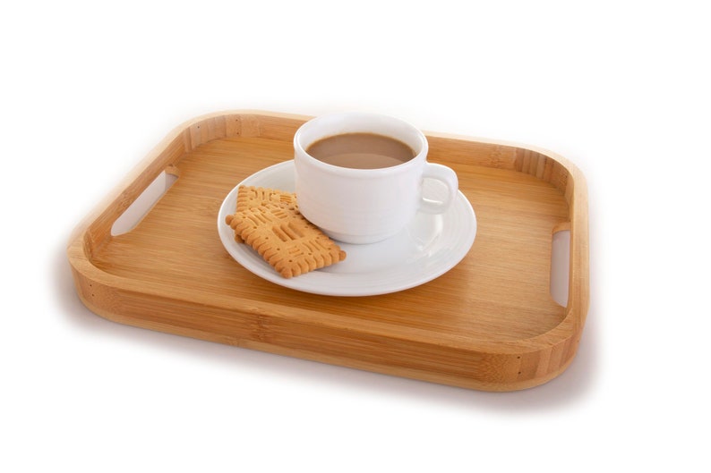 Serving Tray Breakfast Tray Organic Bamboo Tea Lovers Gift Etsy