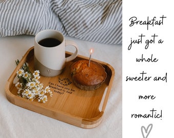 Breakfast in Bed Tray| Gift for Her | Unique Christmas Gift | Couples Gifts | Romantic Gifts