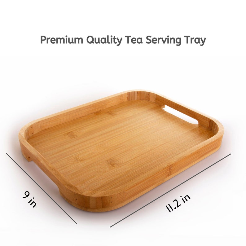 Serving Tray Breakfast Tray Organic Bamboo Tea Lovers Gift Etsy
