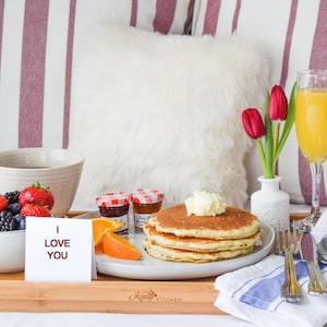 Breakfast in bed Tray | Unique Christmas Gift | Gifts for Her | Wooden Serving Tray | Ottoman Tray with Legs | Gift for Grandma