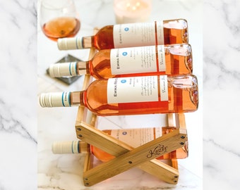 Premium Wood Countertop Wine Rack | Wine Organizer | Wine Holder | Christmas Gift | Housewarming Gift