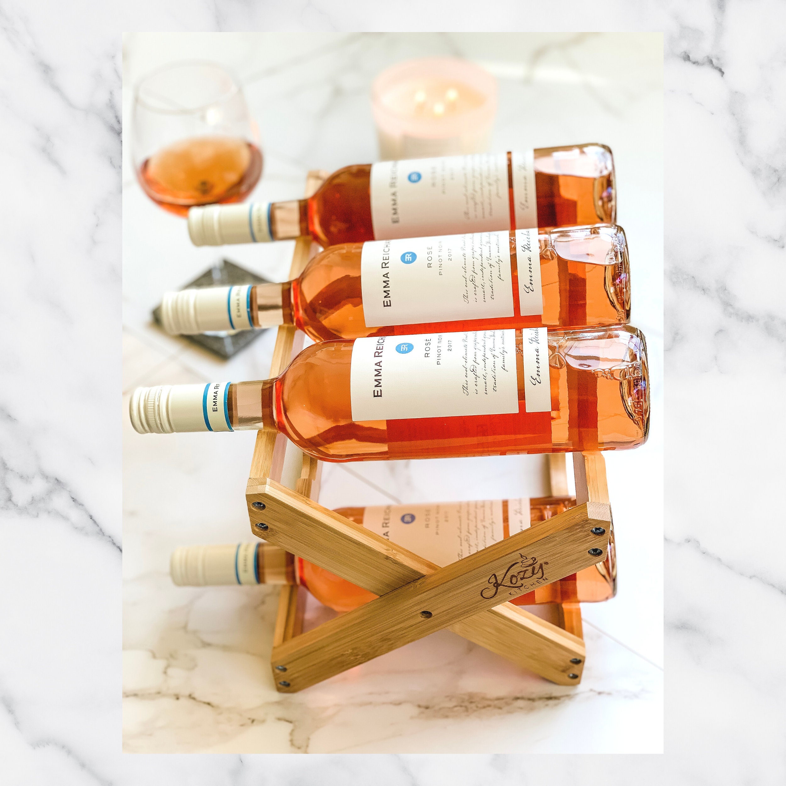 Organic Bamboo Countertop Wine Rack Wine Organizer Wine Etsy