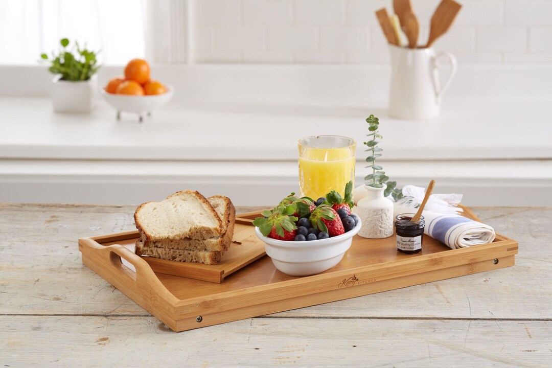 Ottoman Tray With Legs, Breakfast in Bed Tray, Farmhouse Tray, Wooden