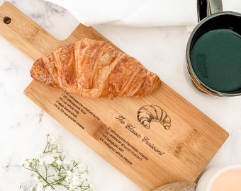 Croissant Serving Board | Perfect Christmas Gift | Wooden Cheese Board | Gift for Croissant Lovers | Housewarming Gift