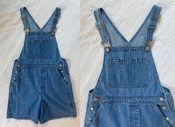 90's Gap Denim Short Overalls | Sz. M