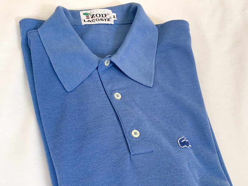 Vintage 1960's Lacoste Polo RARE Blue Alligator Izod | Etsy