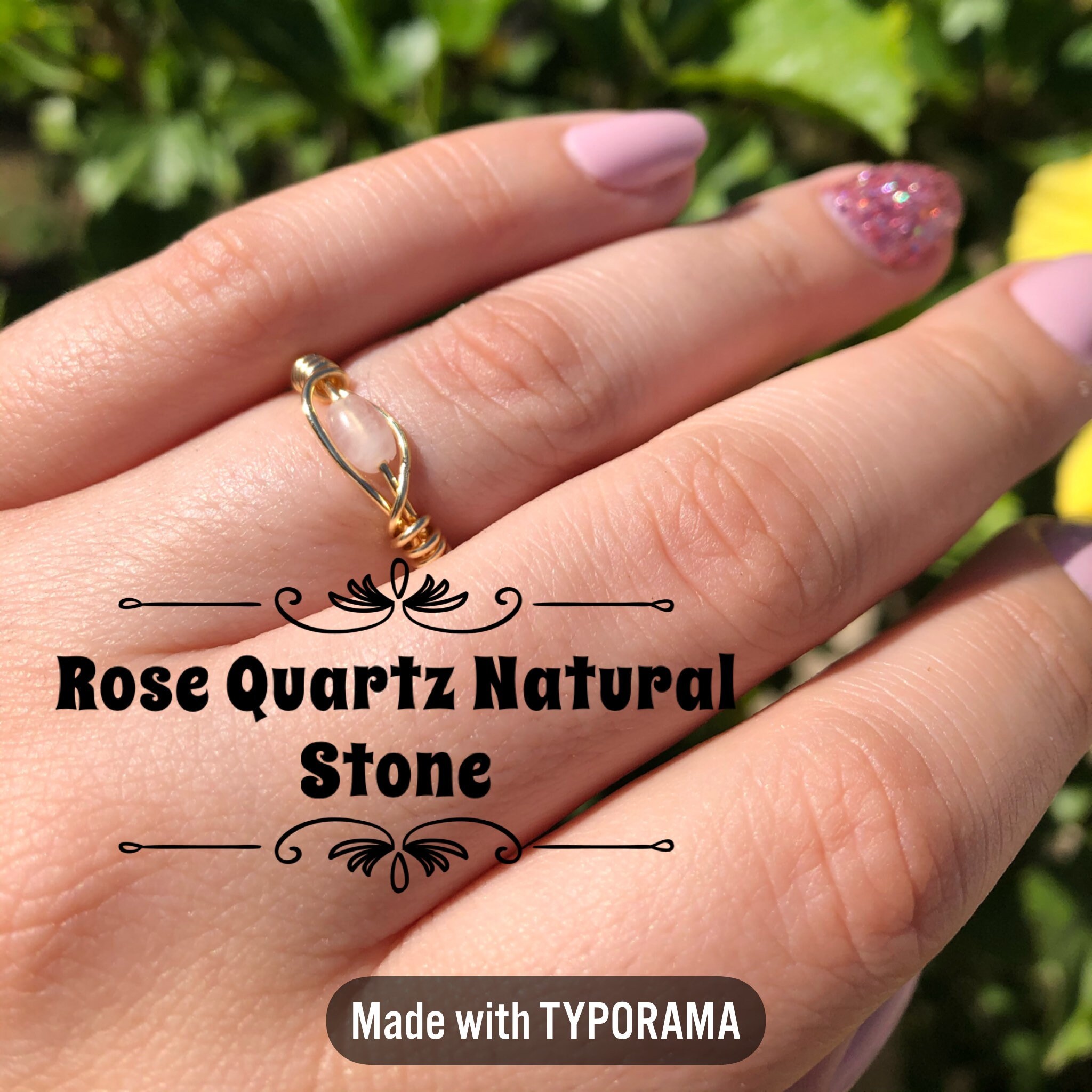 Rose Quartz Jade Stone Natural wire Wrapped Oval | Etsy