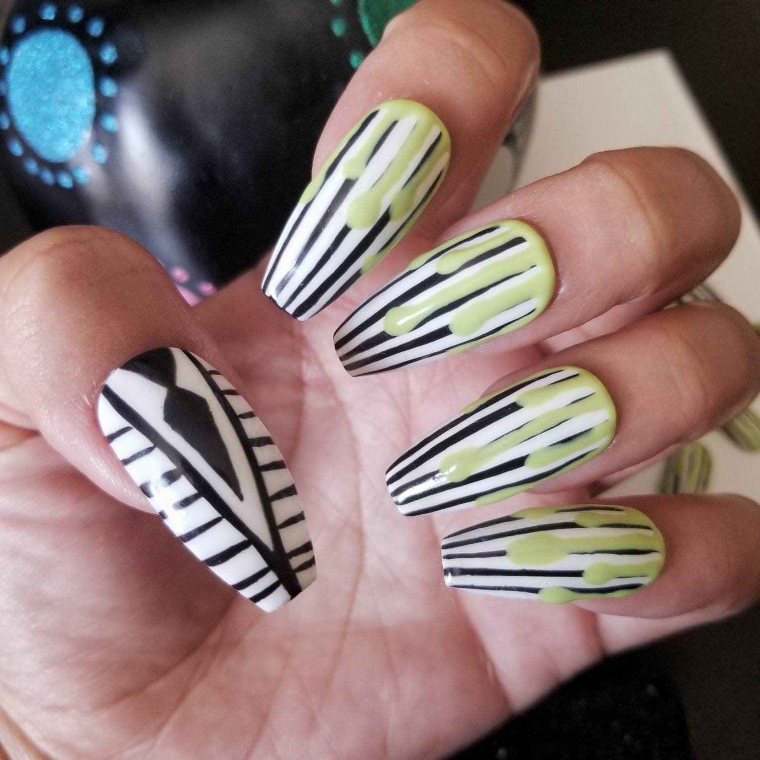 Beetlejuice Coffin Nails - Etsy