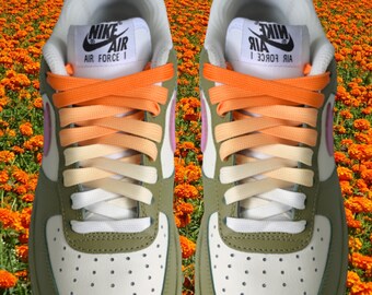 47 Inch 120cm Orange Shoelaces Gradient Summer Laces Tie Dye