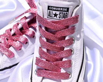 pink converse laces