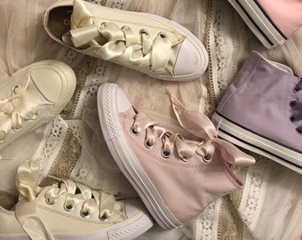 converse with satin laces