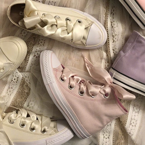 converse with satin laces