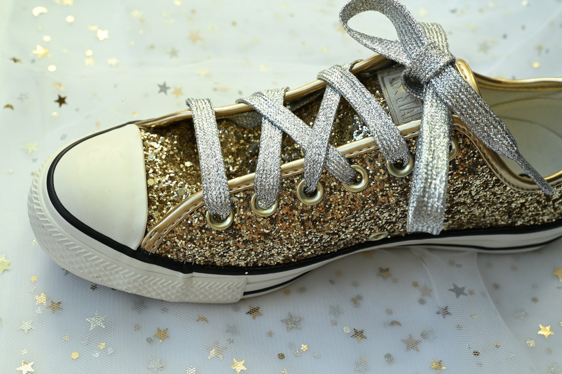 silver glitter shoelaces