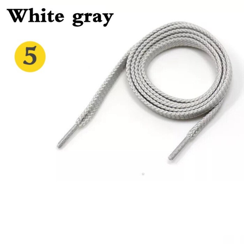 gray flat shoelaces