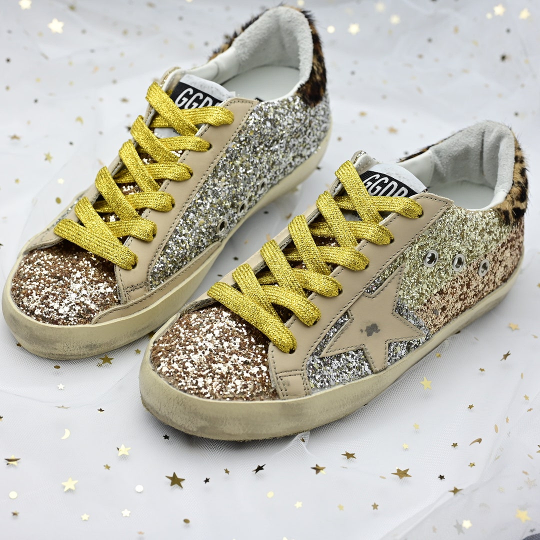 Gold Shoelaces for Golden Goose Sneakers Shoes Superstar Metallic ...