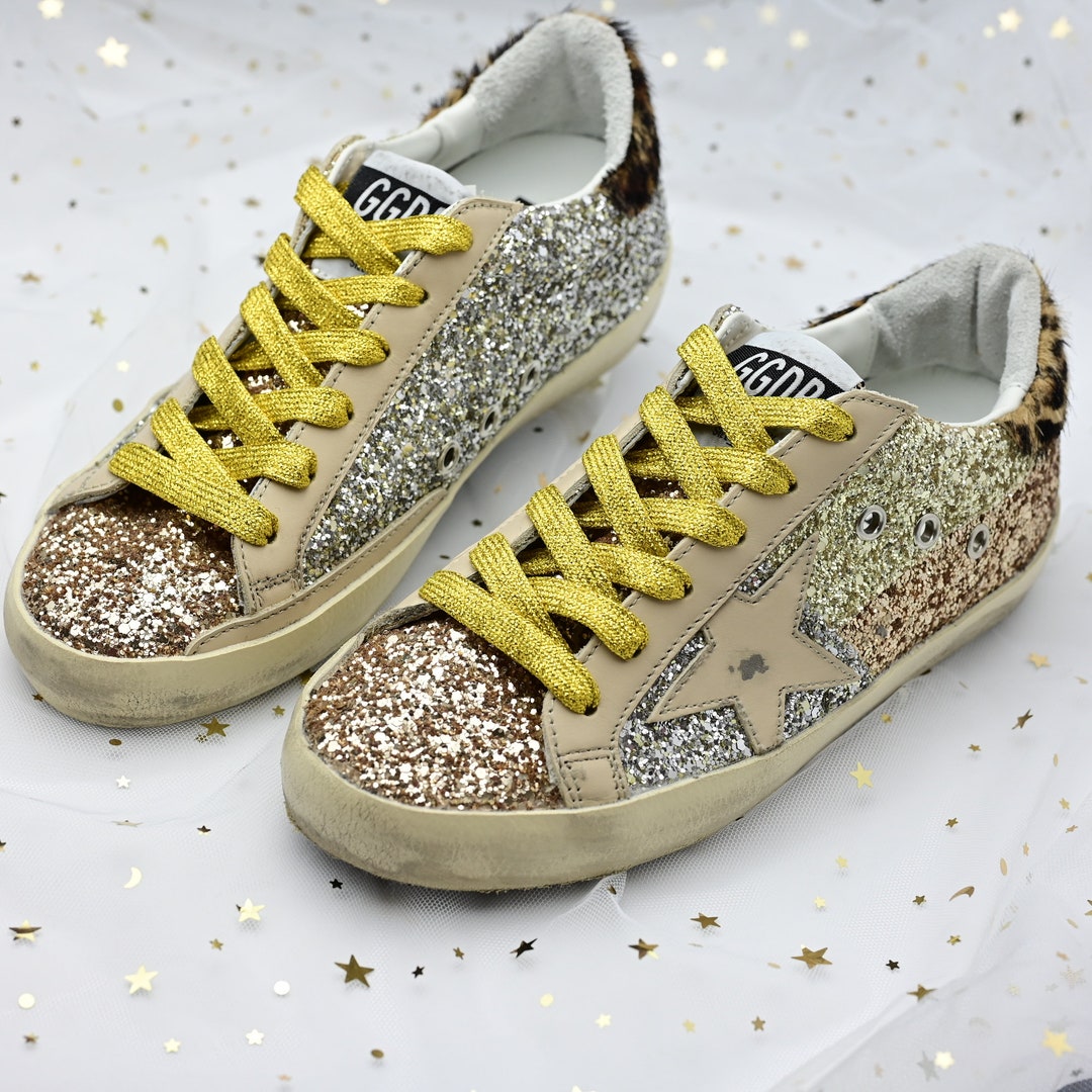 Gold Shoelaces for Golden Goose Sneakers Shoes Superstar Metallic